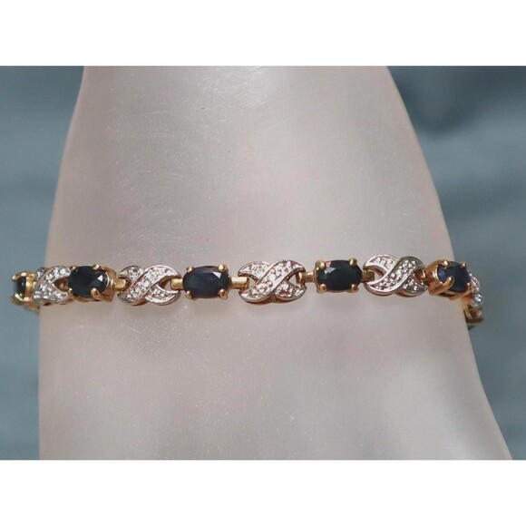 Vintage Rhinestone xs and os Tennis Bracelet Hugs and Kisses - Picture 1 of 5